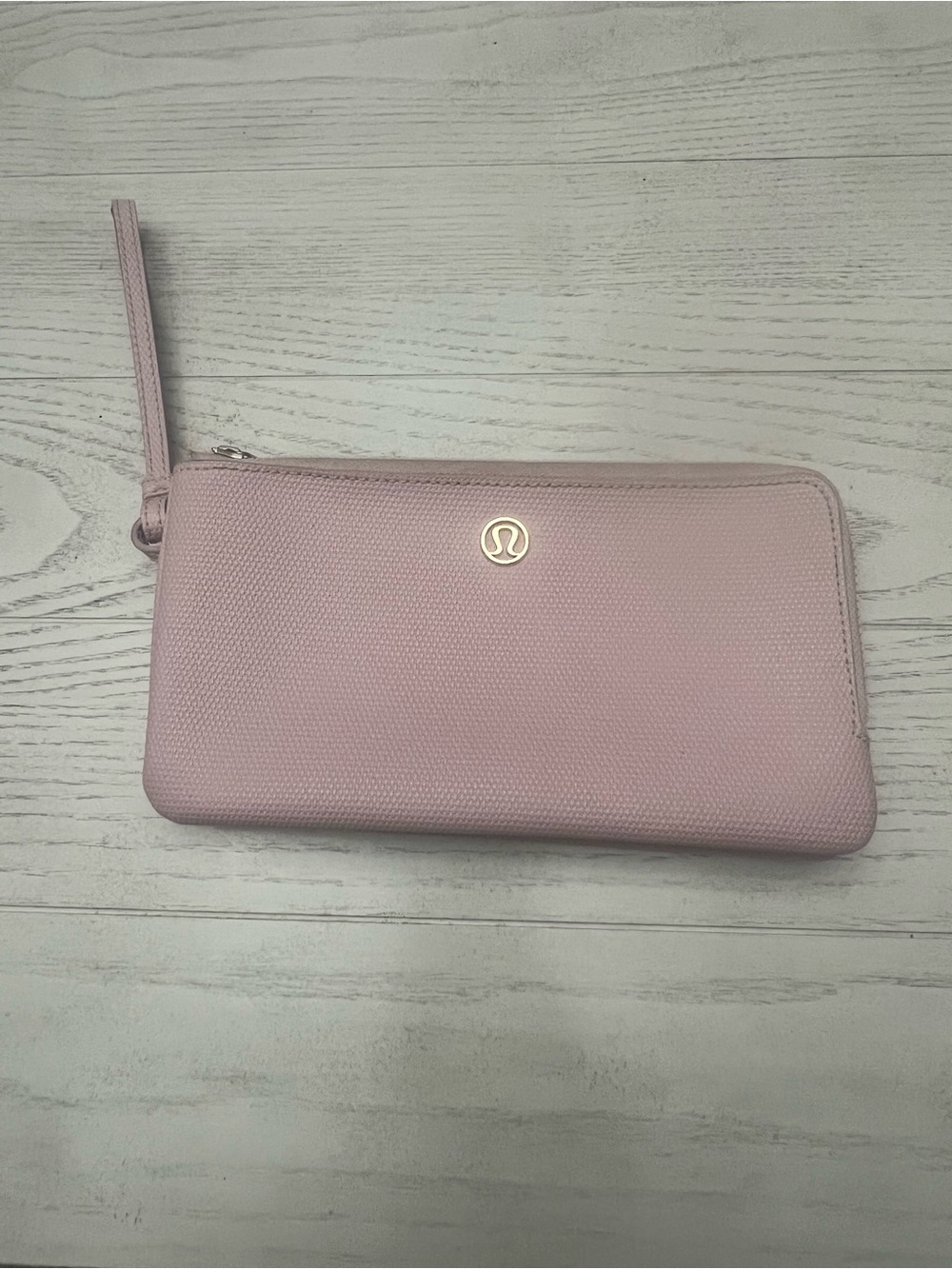 Lululemon Pink Double Zip Wristlet Clutch Wallet Like New